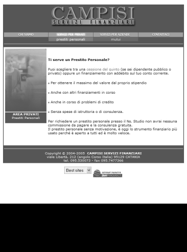 servizi finanziari, credito ai privati, mutui, prestiti, finanziamenti aziende.