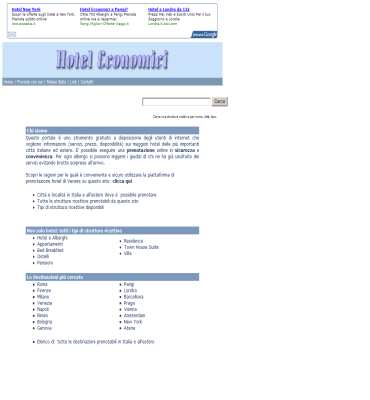 hotel economici, alberghi economici, bed and breakfast, ostelli, appartamenti, ville, residence, hotel a poco prezzo.