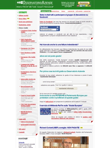 Osservatorio aziende, informazione aziende, aziende europee, servizi, guide europee, salvaguardia aziende