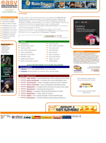 shopping online, servizi telematici, incontri, chat, abbigliamento